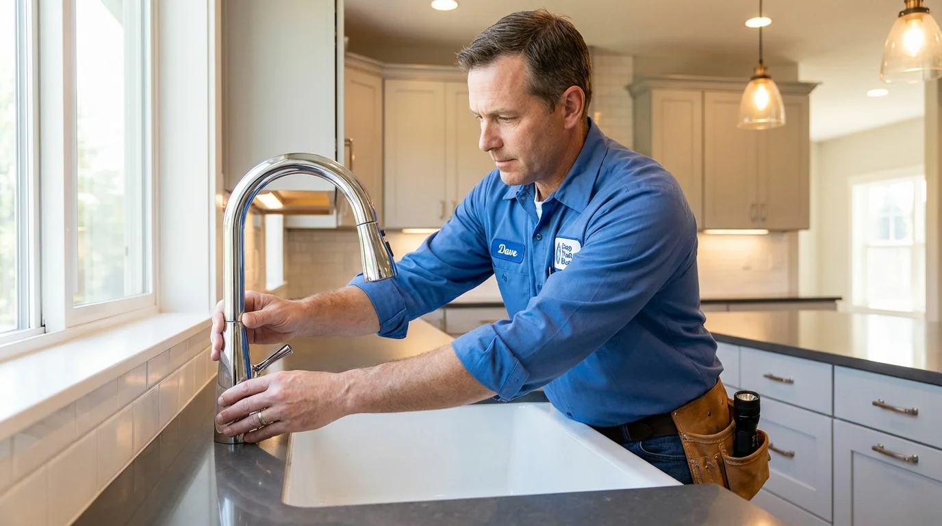 Kitchen faucet installation by Johns Plumbing LLC in Panora